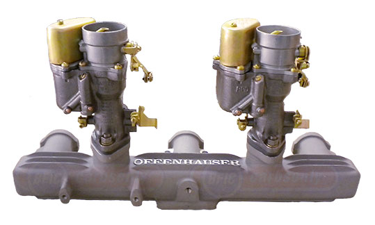 Dual Carter W1 Carburetor with hand choke