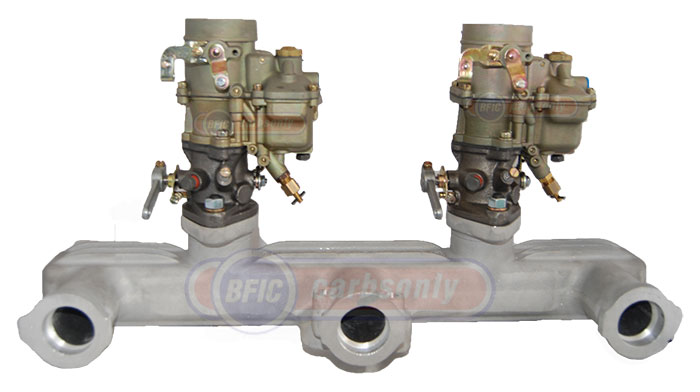 Dual Zenith carburetor New with Offemhousesr Manifold
