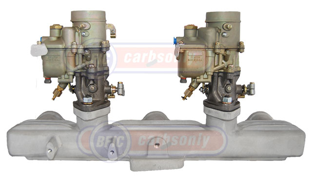 Dual Zenith carburetors with Offenhouser Manifold 